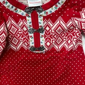 Hanna Andersson Long Sleeve Snowflake Knit Cotton Dress Sz 5